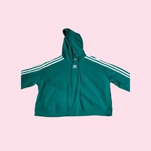 Green Adidas Cropped Sweatshirt
